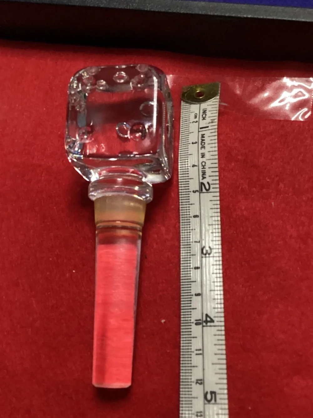Mikasa Crystal Dice Wine Bottle Stopper - Excellent Condition - Never Used